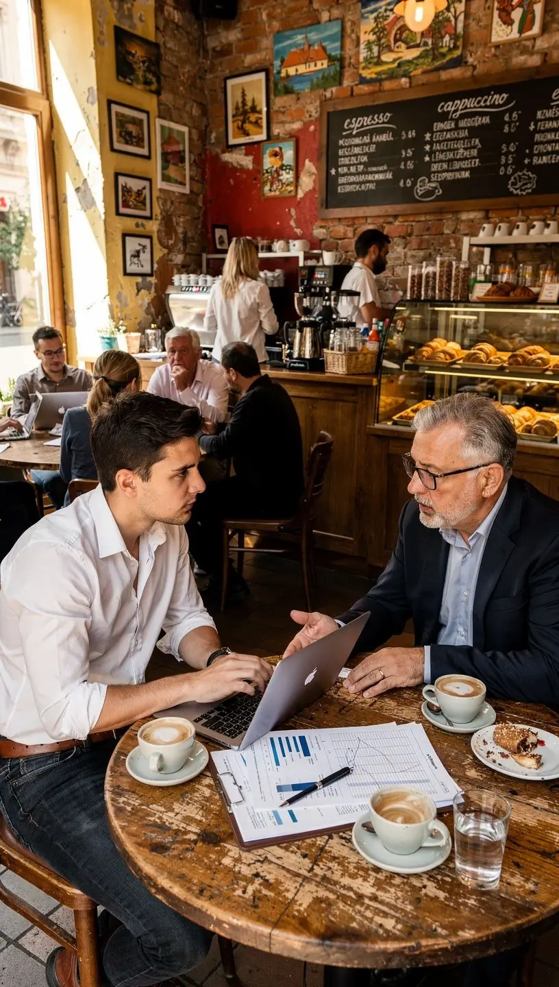 Ügyfél és pénzügyi tanácsadó közösen dolgoznak személyre szabott megtakarítási stratégián.