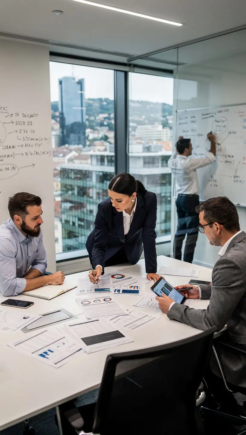 Egyszerű, átlátható grafikonok és diagramok, amelyek bemutatják a pénzügyi célok elérésének lépéseit.