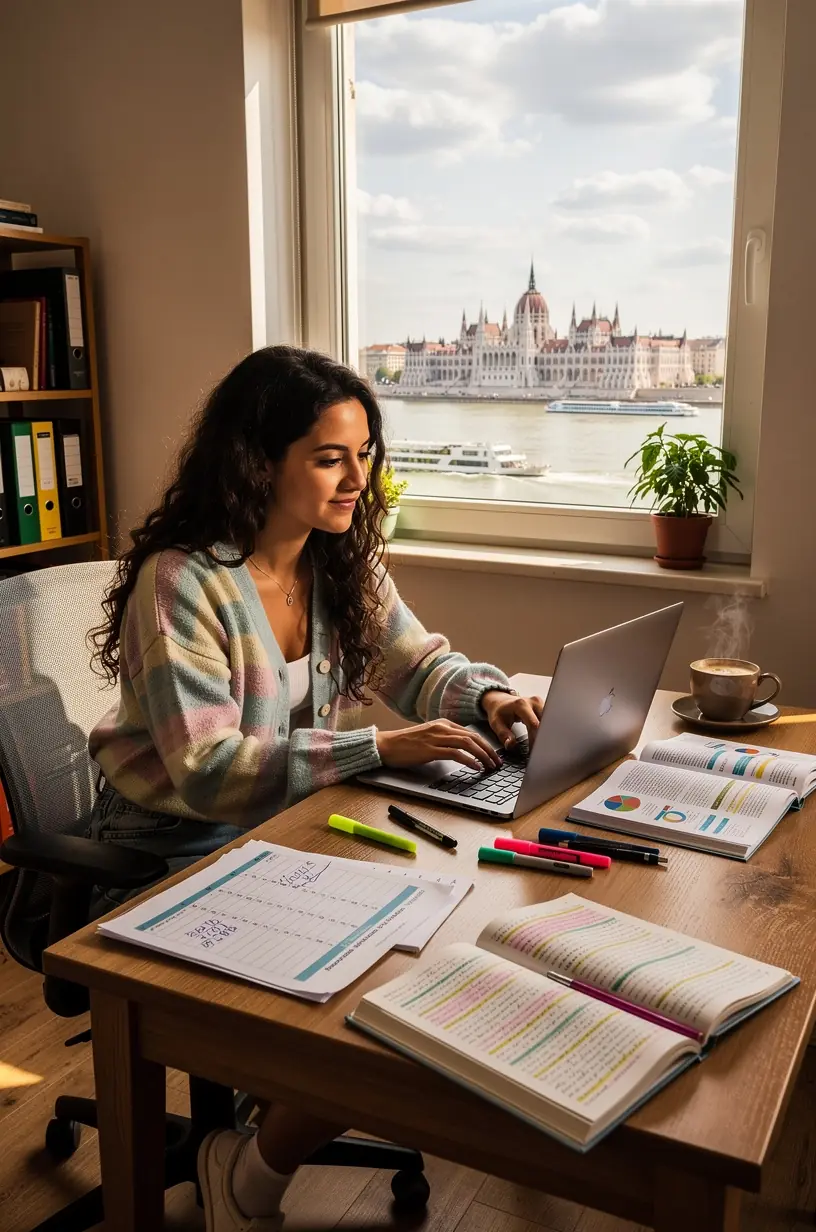 Laptopon megjelenő pénzügyi blog oldal, amely gyakorlati tippeket kínál a költségvetés kezeléséhez.